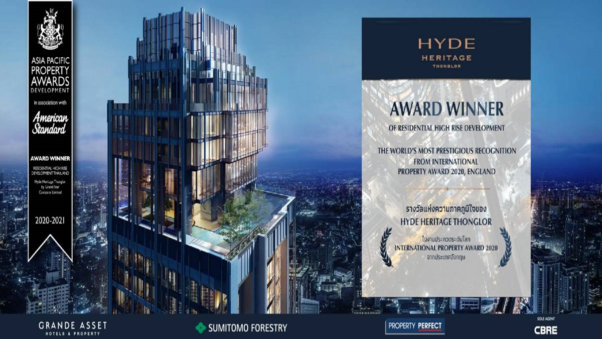 HYDE Heritage Thonglor คว้ารางวัล AWARD WINNER